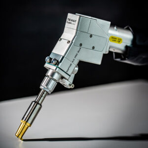 Nahaufnahme Lasertorch mit goldener Spitze